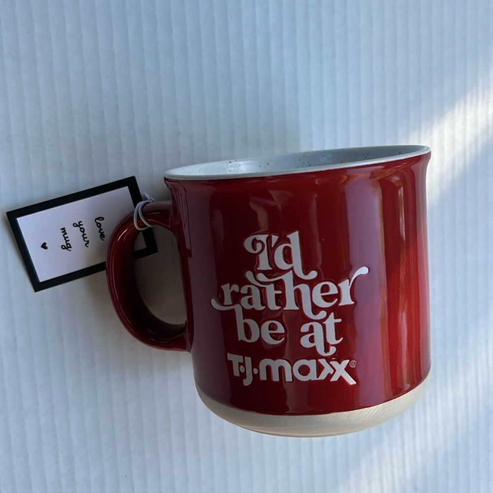 T.J.Maxx Red and White Ceramic Dining Mug - Picture 8 of 10